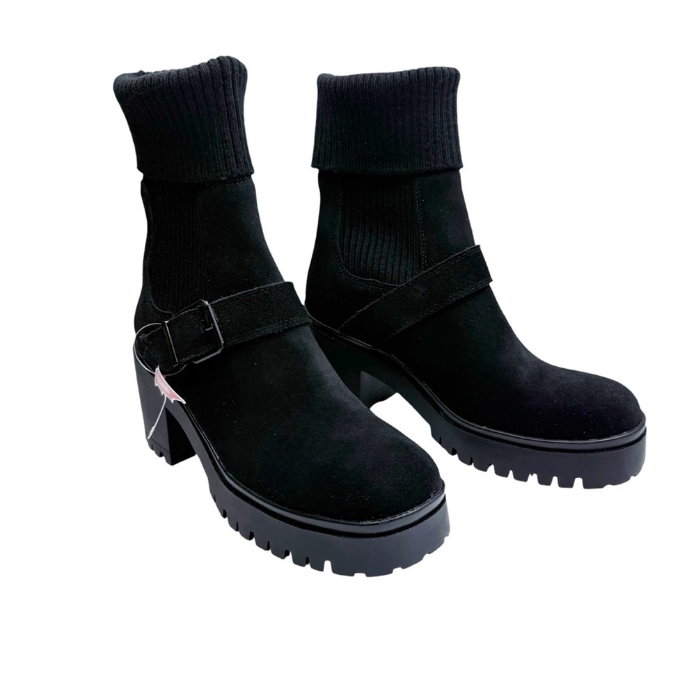 BLONDO Remi Waterproof Stretch Knit Lug Bootie 8 - Picture 3 of 10